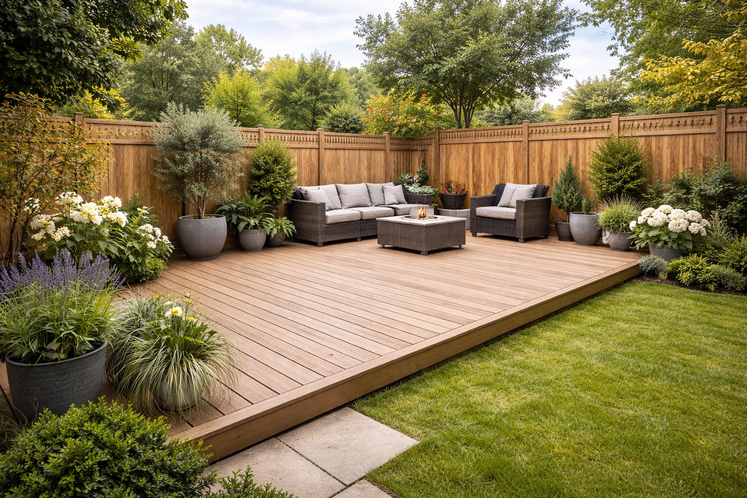 Garden decking and fencing inspiration